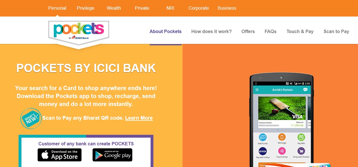 ICICI Bank Pockets Digital Banking Status Check, Procedures, Facilities
