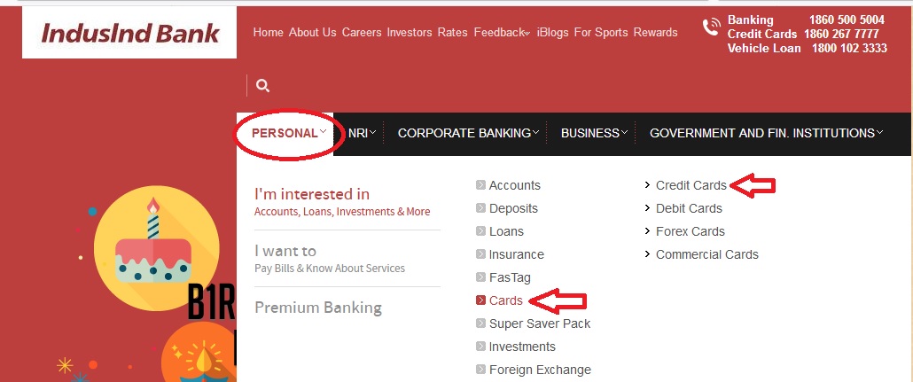 IndusInd Bank : Check Credit Card Application Status - www.statusin.in