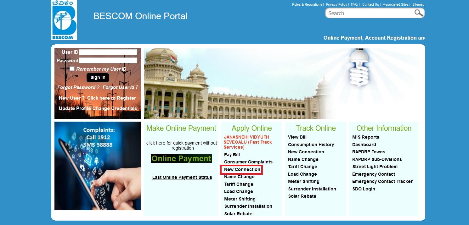 BESCOM New Connection Online Bangalore Electricity Supply Company BESCOM New Connection Online Bangalore Electricity Supply Company